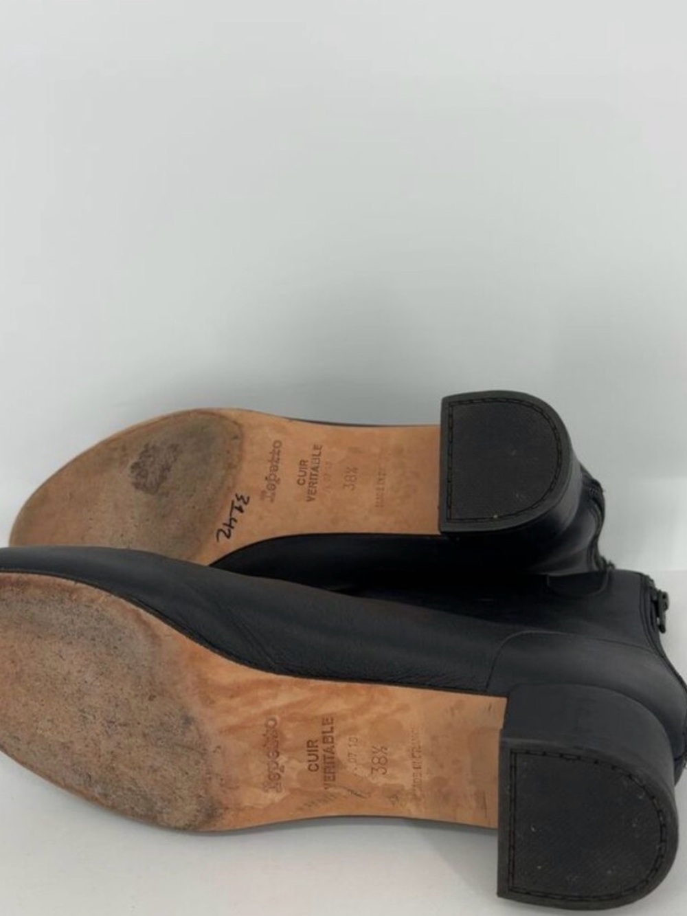 Repetto Myth Sou Jol Black Leather Ankle Boots 7.5 Minimalist Mod - Picture 4 of 7